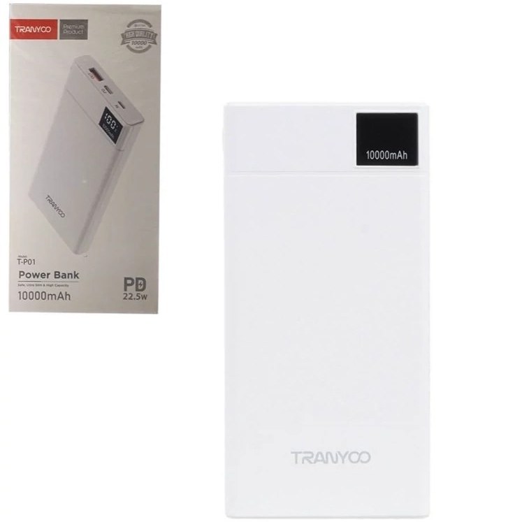 پاوربانک (PD و فست شارژ) Tranyoo 22.5W 10000mAh مدل T-P01 - سفید